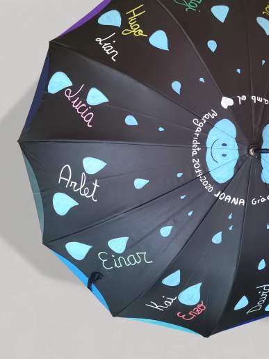 paraguas pesonalizado pintado a mano