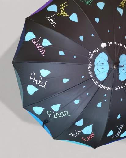paraguas pesonalizado pintado a mano